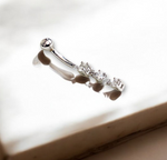 Graduated Lab Diamond Drop Belly Ring 0.40 Carat E/VS - Pobjoy Diamonds