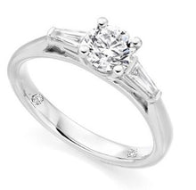 Load image into Gallery viewer, Solitaire &amp; Baguette Diamond Ring 2.80 Carats E/VVS1 - GIA