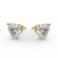 18K Gold 1.00 Carat Heart Shaped Diamond Earrings