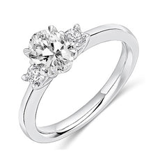 Load image into Gallery viewer, Oval Diamond Trilogy Ring 0.95 Carats - F/VS1 Pobjoy Diamonds