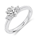 Oval Diamond Trilogy Ring 0.95 Carats - F/VS1 Pobjoy Diamonds