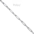 9K Gold Diamond Curb Tennis Bracelet 0.43 Carat