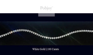 9K Gold Diamond Tennis Bracelet 2.00 Carats