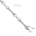 9K Gold Infinity Link Diamond Tennis Bracelet 0.50 Carat