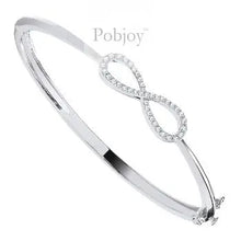 Load image into Gallery viewer, 9K White Gold Infinity Diamond Bangle 0.45 Carat
