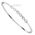 9K White Gold Ladies Diamond Bangle 0.15 Carat - Pobjoy Diamonds