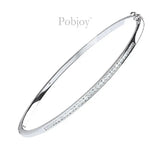 9K White Gold Ladies Diamond Bangle 0.50 CTW - Pobjoy Diamonds