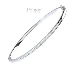Load image into Gallery viewer, 9K White Gold Ladies Diamond Bangle 0.50 CTW