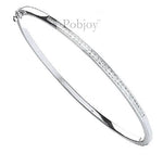 9K White Gold Ladies Diamond Bangle 0.50 CTW - Pobjoy Diamonds