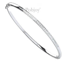 Load image into Gallery viewer, 9K White Gold Ladies Diamond Bangle 0.50 CTW