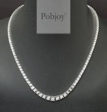Load image into Gallery viewer, 9K White Gold Ladies Graduated Diamond Necklace - 4.00 Carats
