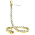 9K Yellow Gold Diamond Tennis Bracelet 5.00 Carats
