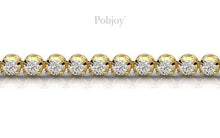 Load image into Gallery viewer, 9K Yellow Gold Diamond Tennis Bracelet 5.00 Carats