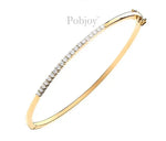 9K Yellow Gold Ladies Diamond Bangle 0.50 Carat - Pobjoy Diamonds