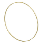 9K Yellow Gold Ladies Lighter Weight Faceted Bangle - Pobjoy Diamonds