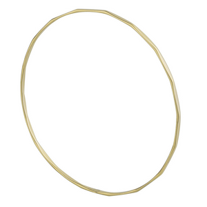 9K Yellow Gold Ladies Lighter Weight Faceted Bangle