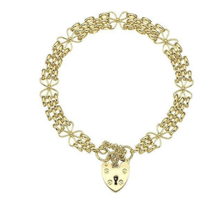 9K Yellow Gold Panther & Butterfly Charm Bracelet