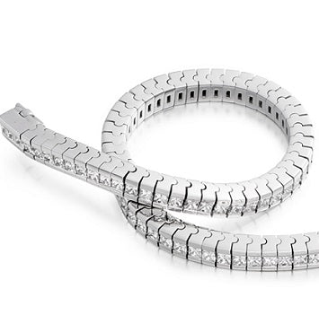 950 Platinum Diamond Tennis Bracelet 8.5 Carats