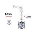 Replacement Belly Ring Screw Top Balls - 18K gold or Platinum