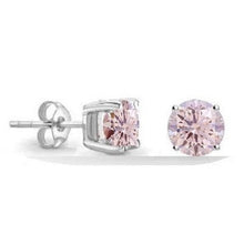 Load image into Gallery viewer, Lab Grown Intense Pink Diamond Stud Earrings - Si1