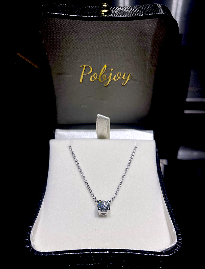 Prong Set Diamond Pendant Necklace 0.63 To 0.80 Carat From - Pobjoy Diamonds