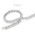 Bezel Set 9K White Gold 2.00 Carat Diamond Tennis Bracelet