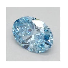 Load image into Gallery viewer, Fancy Vivid Blue Oval Cut Lab Grown Diamond 0.77 Carat