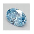 Fancy Vivid Blue Oval Cut Lab Grown Diamond 0.77 Carat