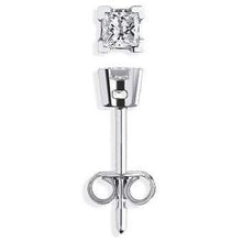 Load image into Gallery viewer, Men&#39;s Princess Cut Lab Grown Diamond Gold Stud Earring - Customise