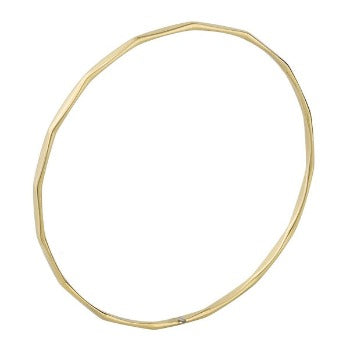 9K Yellow Gold Ladies Mid Weight Faceted Bangle