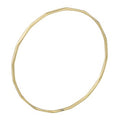 9K Yellow Gold Ladies Mid Weight Faceted Bangle - Pobjoy Diamonds