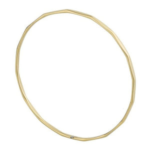 9K Yellow Gold Ladies Mid Weight Faceted Bangle