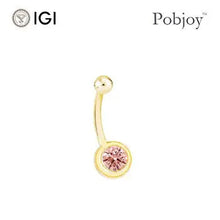 Load image into Gallery viewer, Fancy Pink Lab Diamond Gold Belly Ring 0.55 Carats