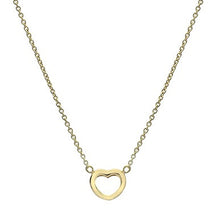 Load image into Gallery viewer, 9K Gold Open Heart Pendant Neck Chain &amp; Earrings Set