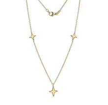 Load image into Gallery viewer, 9K Yellow Gold Three Star Ladies Necklace