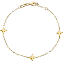 Load image into Gallery viewer, 9K Yellow Gold Three Star Ladies Necklace &amp; Bracelet Set