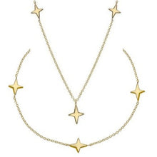 Load image into Gallery viewer, 9K Yellow Gold Three Star Ladies Necklace &amp; Bracelet Set