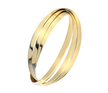 Load image into Gallery viewer, Ladies 9K Yellow Gold D-Shape Russian Bangle