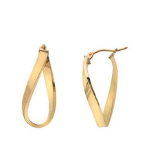 Load image into Gallery viewer, 9K Yellow Gold Fluid Hoop Earrings