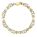 9K Yellow & White Gold Cleopatra Bracelet