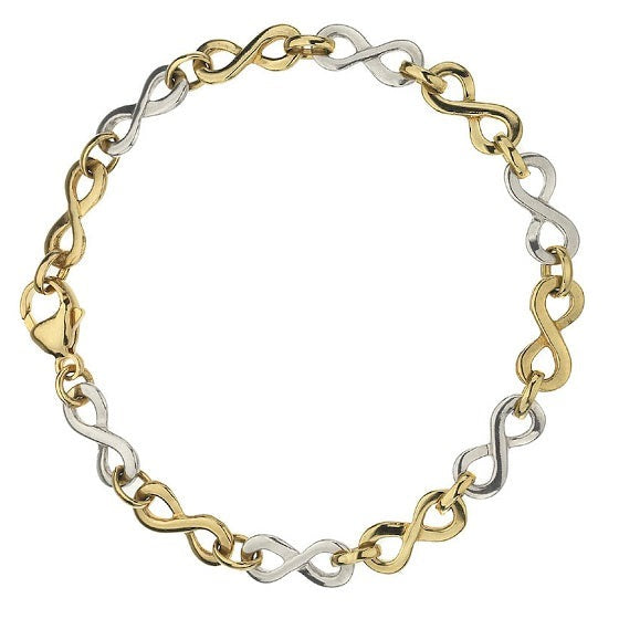 18K White & Yellow Gold Infinity Bracelet