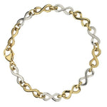 18K White & Yellow Gold Infinity Bracelet
