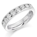 Platinum Channel Set Diamond Half Eternity 1.50 Carats - Pobjoy Diamonds