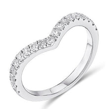Load image into Gallery viewer, Micro Claw Set Shaped &amp; Curved Diamond Half Eternity 0.45 Carat