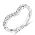 Micro Claw Set Shaped & Curved Diamond Half Eternity 0.45 Carat