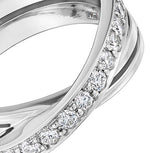 Diamond Twist Half Eternity/Right Hand Ring - 0.60 Carats - Pobjoy Diamonds