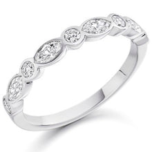 Load image into Gallery viewer, Rubover Set Diamond Half Eternity Ring 0.45 Carat