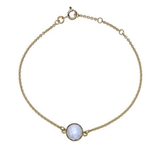 Load image into Gallery viewer, 9K Yellow Gold &amp; Topaz Adjustable Ladies Bracelet 