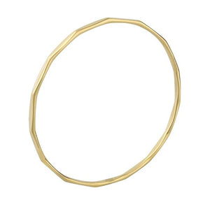 9K Yellow Gold Ladies Heavier Weight Faceted Bangle