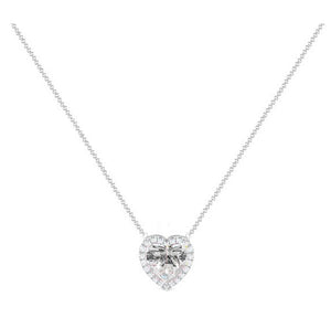 Heart Diamond Necklace 1.16 Carats
